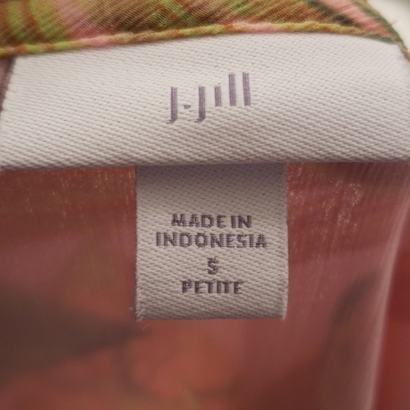 J. Jill Pink Tropical Floral Bell Sleeve Tunic - Picture 12 of 15